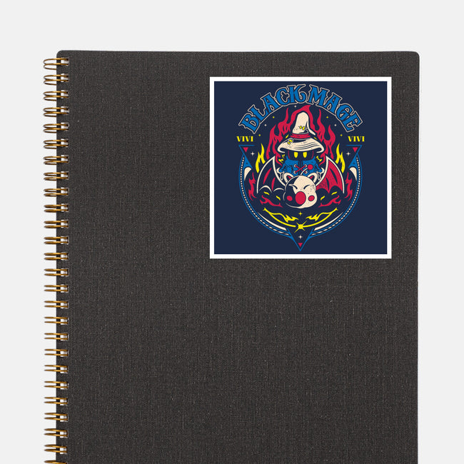 Black Mage And Kupo-none glossy sticker-Logozaste