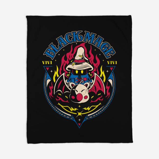 Black Mage And Kupo-none fleece blanket-Logozaste