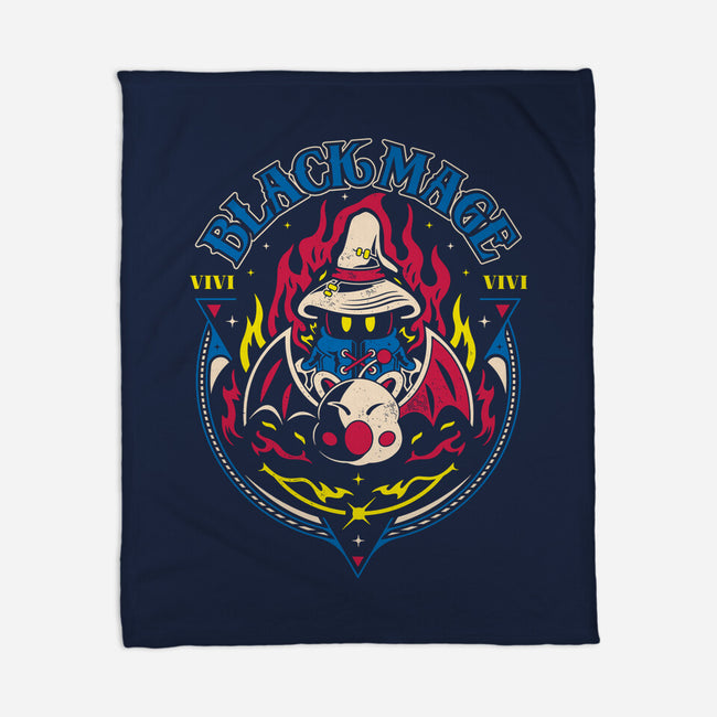 Black Mage And Kupo-none fleece blanket-Logozaste
