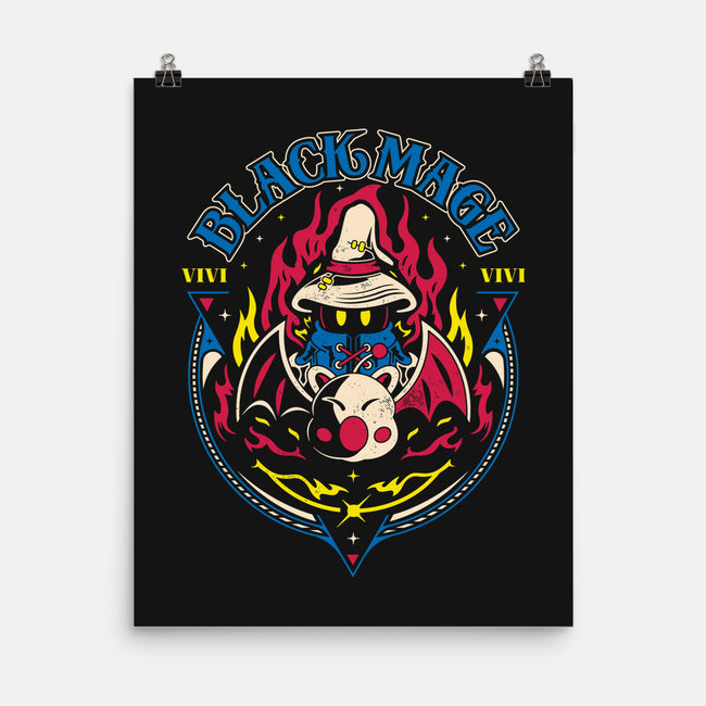 Black Mage And Kupo-none matte poster-Logozaste