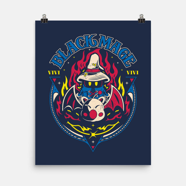 Black Mage And Kupo-none matte poster-Logozaste