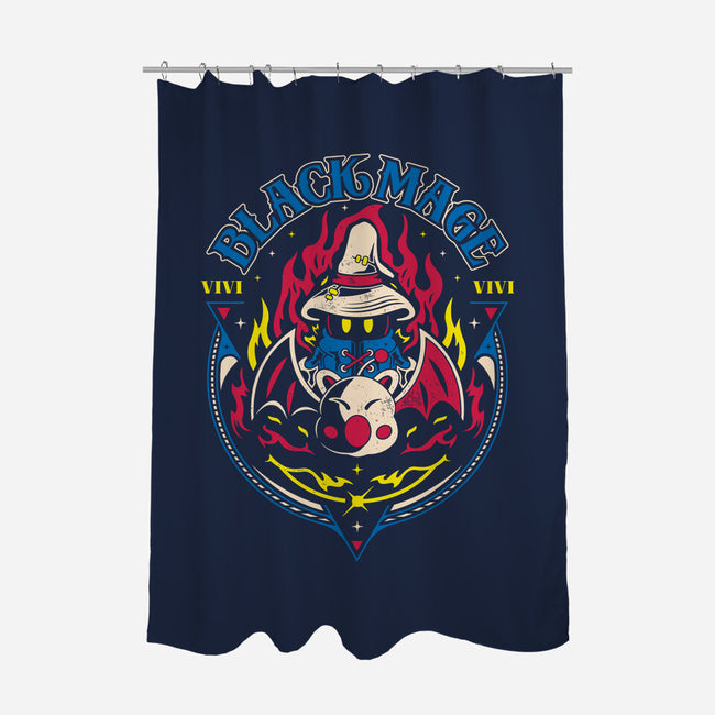 Black Mage And Kupo-none polyester shower curtain-Logozaste