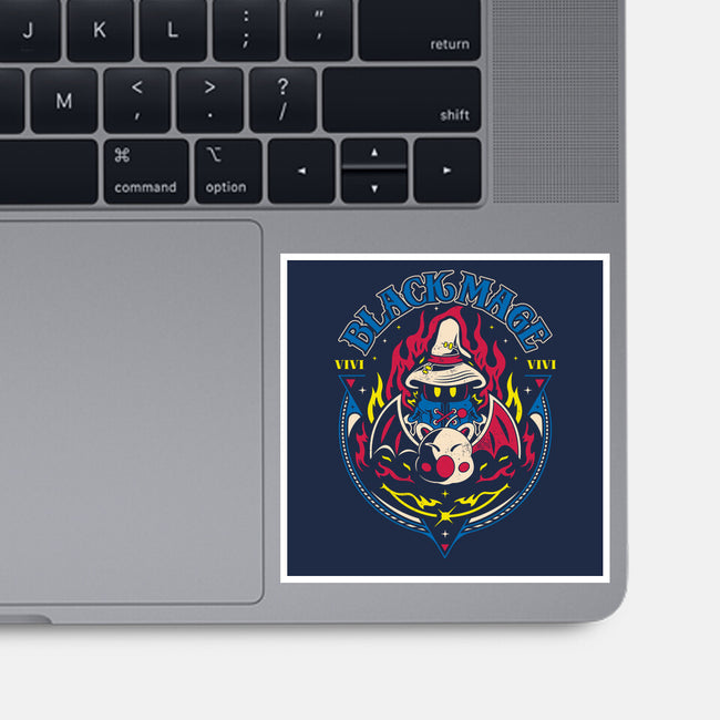 Black Mage And Kupo-none glossy sticker-Logozaste