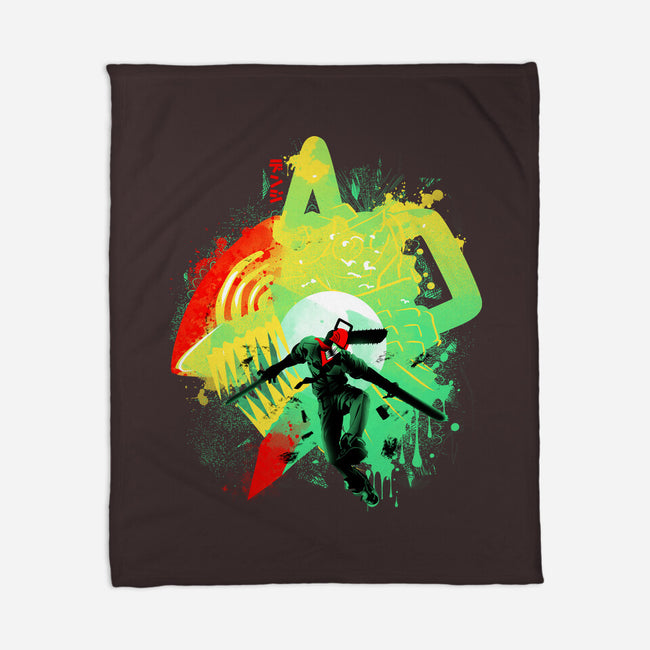 Chainsaw Rage-none fleece blanket-IKILO