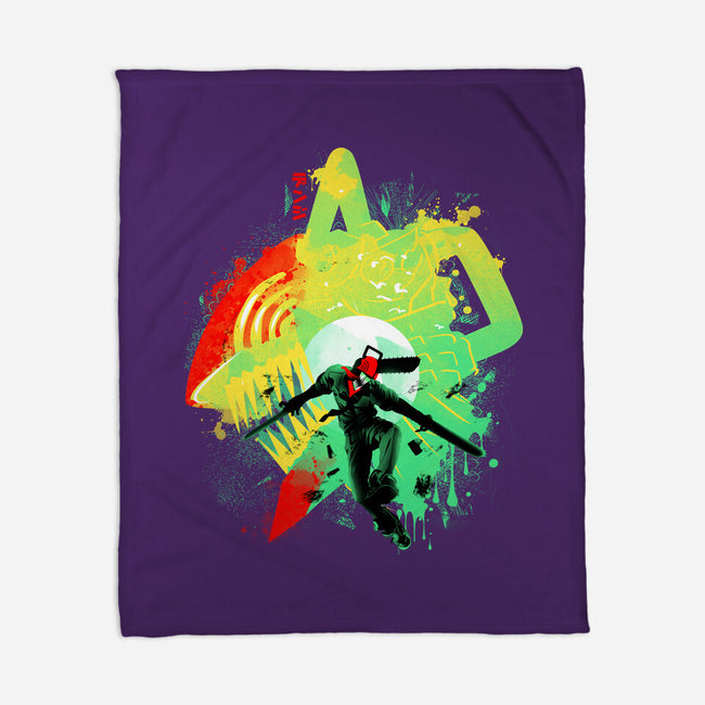 Chainsaw Rage-none fleece blanket-IKILO