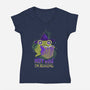 Not Now! I'm Reading-womens v-neck tee-ricolaa