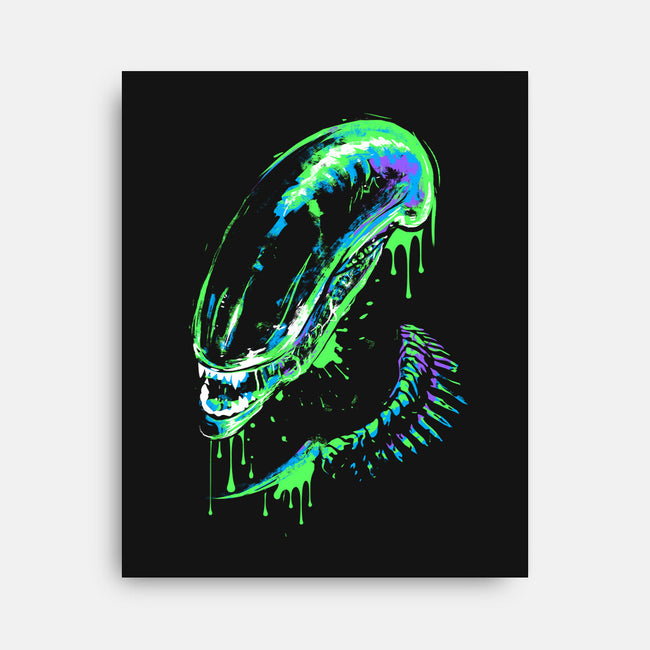 Colorful Xenomorph-none stretched canvas-IKILO
