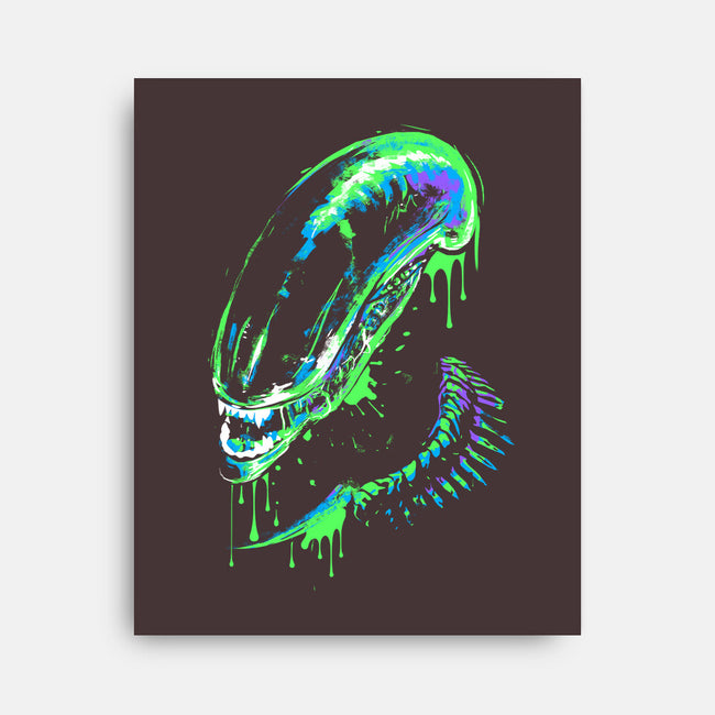 Colorful Xenomorph-none stretched canvas-IKILO