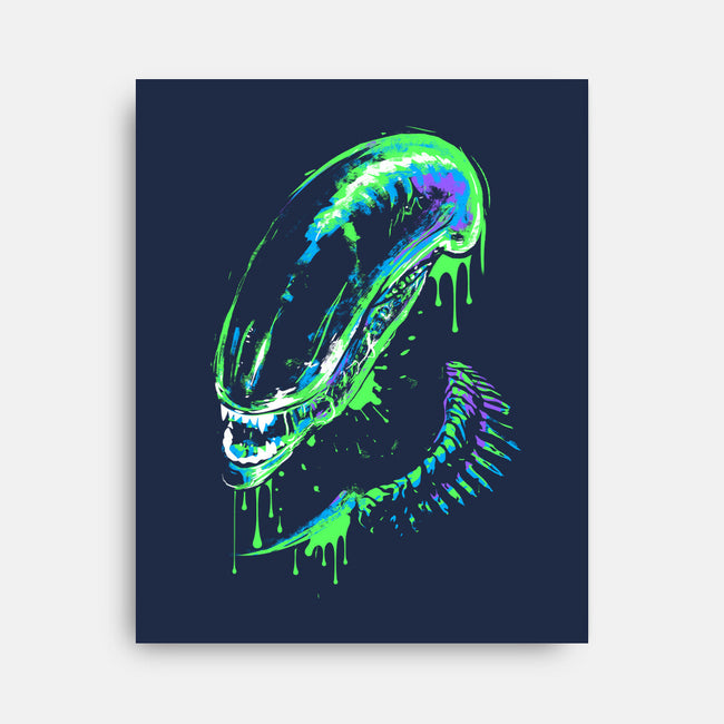 Colorful Xenomorph-none stretched canvas-IKILO