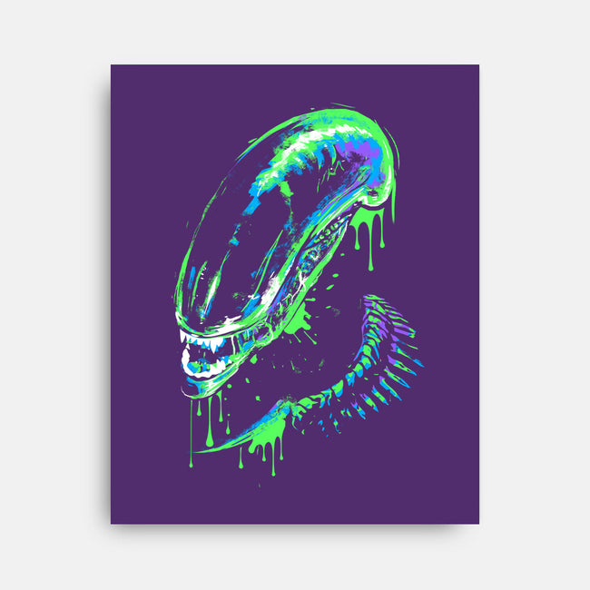 Colorful Xenomorph-none stretched canvas-IKILO