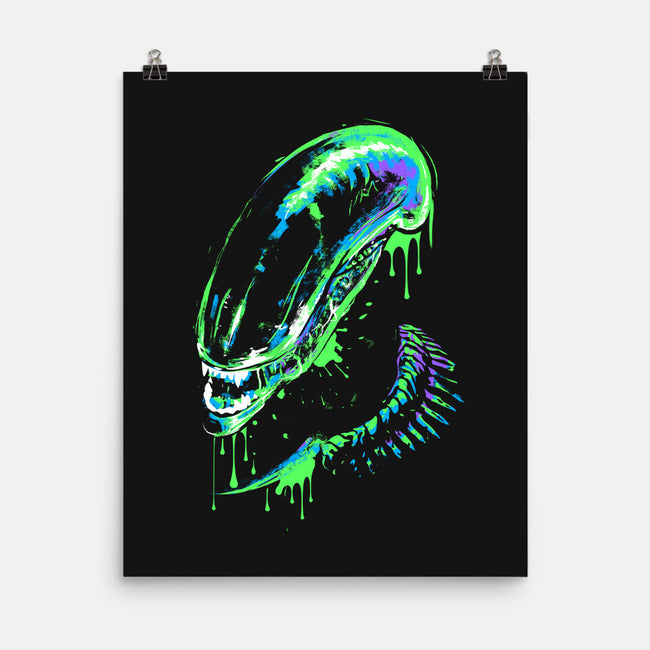 Colorful Xenomorph-none matte poster-IKILO