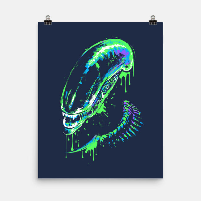 Colorful Xenomorph-none matte poster-IKILO