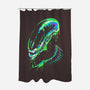 Colorful Xenomorph-none polyester shower curtain-IKILO
