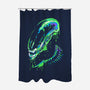 Colorful Xenomorph-none polyester shower curtain-IKILO