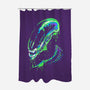 Colorful Xenomorph-none polyester shower curtain-IKILO