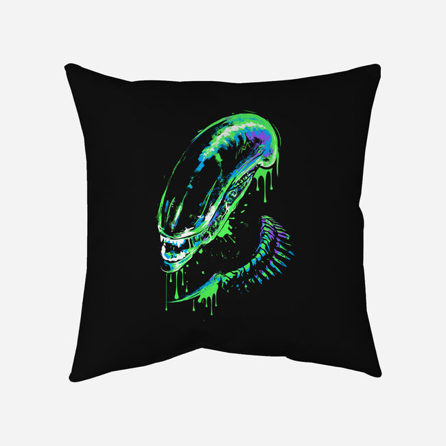 Colorful Xenomorph-none removable cover throw pillow-IKILO
