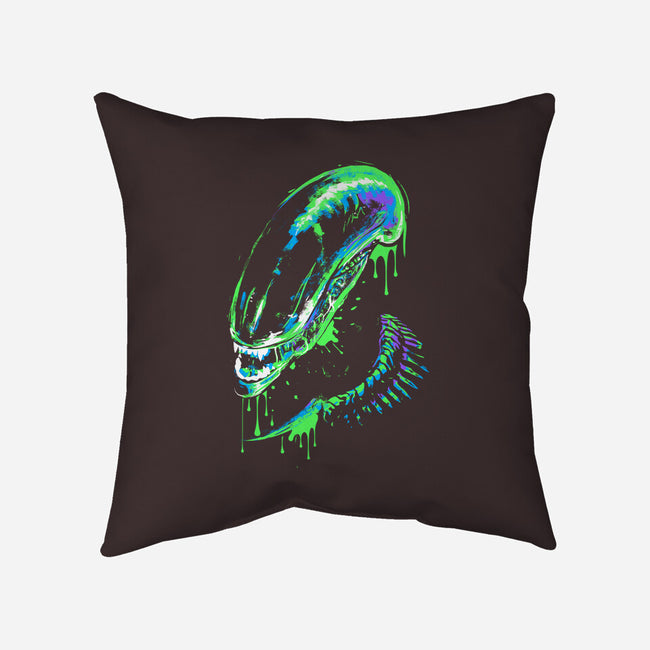Colorful Xenomorph-none removable cover throw pillow-IKILO