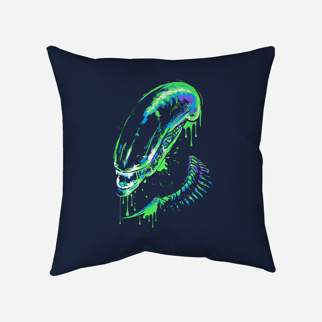 Colorful Xenomorph-none removable cover throw pillow-IKILO