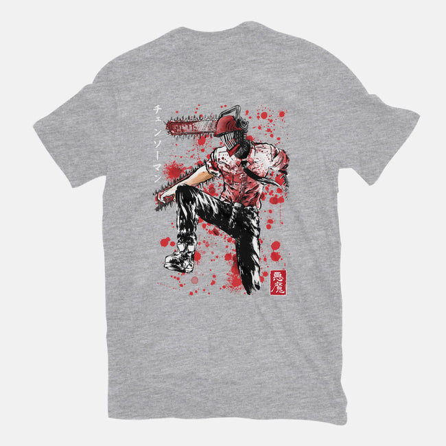 ChainsawMan Sumi-E-youth basic tee-DrMonekers