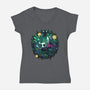 The Knight And The Hornet-womens v-neck tee-Ca Mask