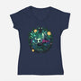 The Knight And The Hornet-womens v-neck tee-Ca Mask