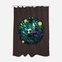 The Knight And The Hornet-none polyester shower curtain-Ca Mask