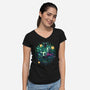 The Knight And The Hornet-womens v-neck tee-Ca Mask