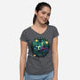 The Knight And The Hornet-womens v-neck tee-Ca Mask
