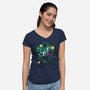 The Knight And The Hornet-womens v-neck tee-Ca Mask