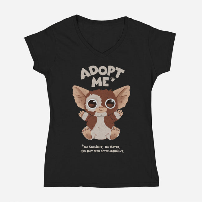 Adopt Me-womens v-neck tee-ricolaa