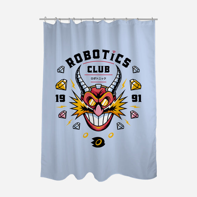 Robotics Club-none polyester shower curtain-Logozaste