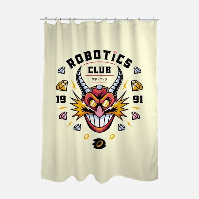Robotics Club-none polyester shower curtain-Logozaste