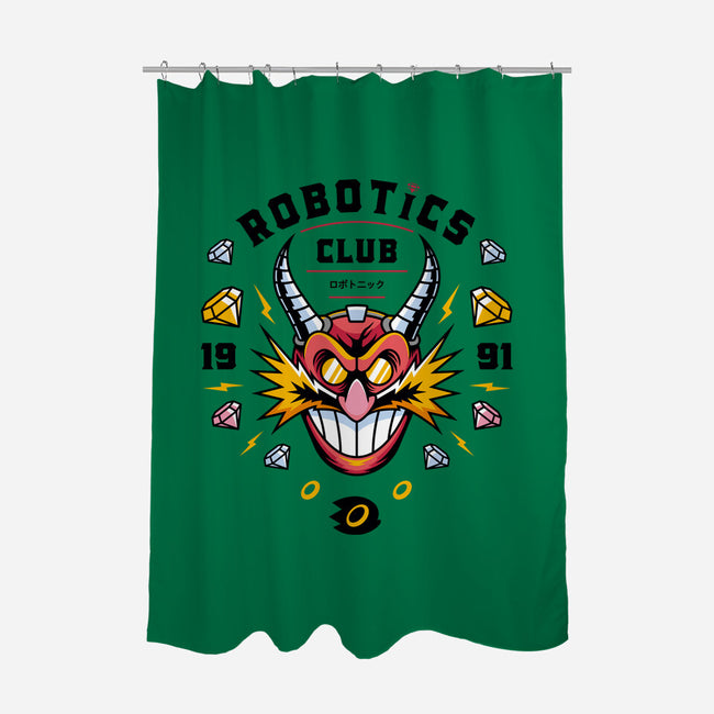 Robotics Club-none polyester shower curtain-Logozaste