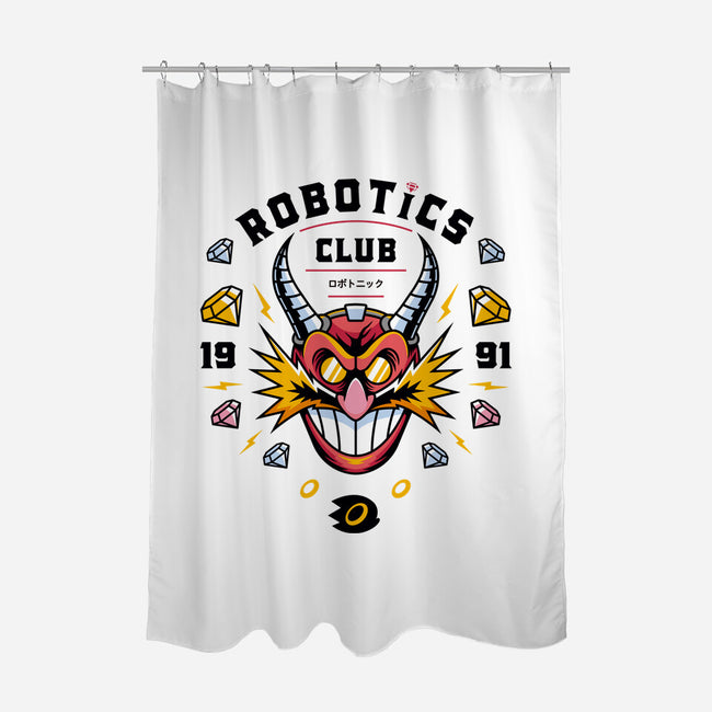Robotics Club-none polyester shower curtain-Logozaste