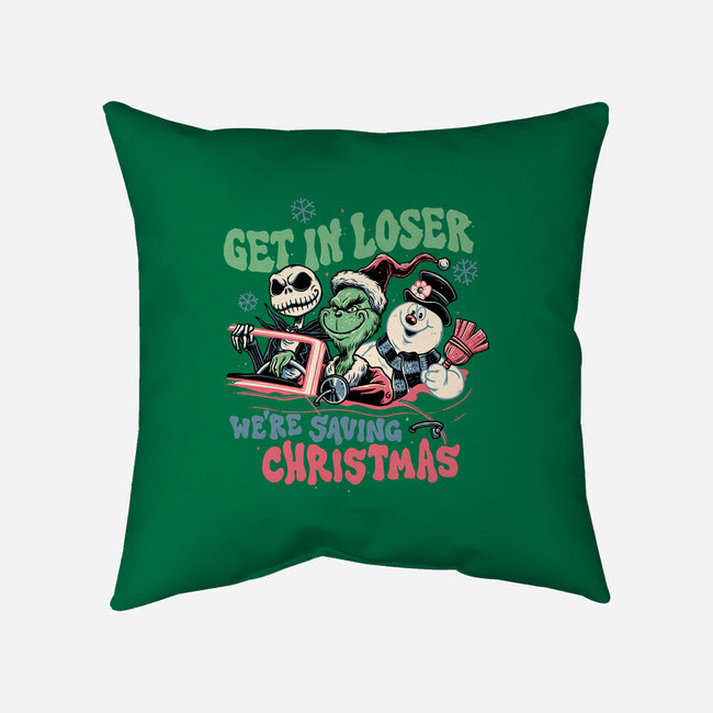 Christmas Losers-none non-removable cover w insert throw pillow-momma_gorilla