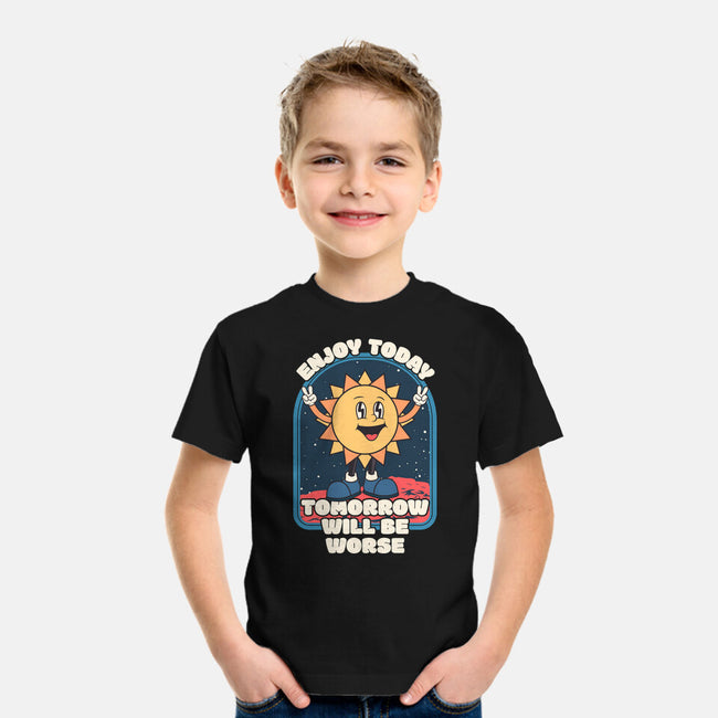 Enjoy Today-youth basic tee-RoboMega