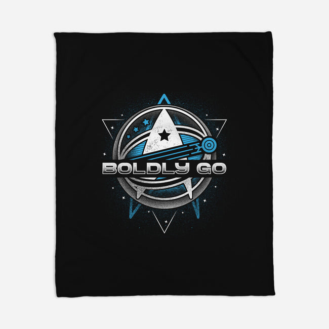 Boldly Into Space-none fleece blanket-Logozaste