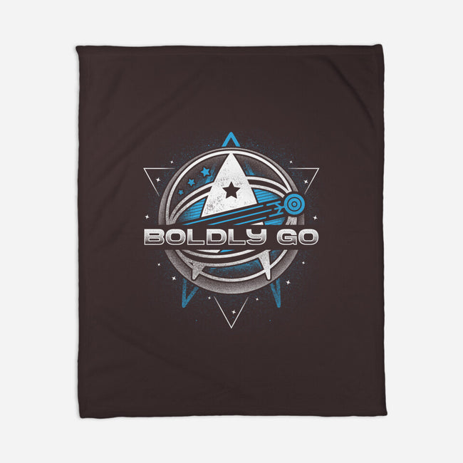 Boldly Into Space-none fleece blanket-Logozaste