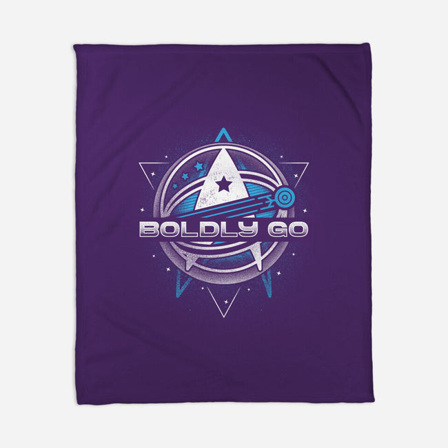 Boldly Into Space-none fleece blanket-Logozaste