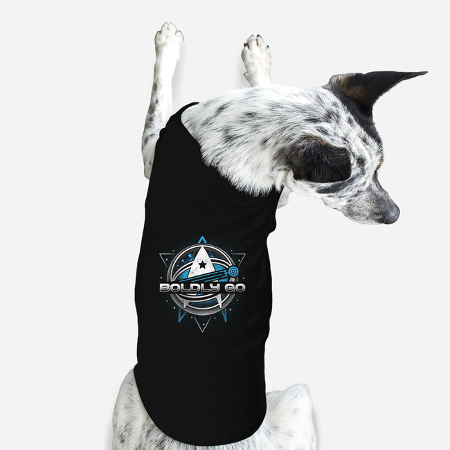 Boldly Into Space-dog basic pet tank-Logozaste
