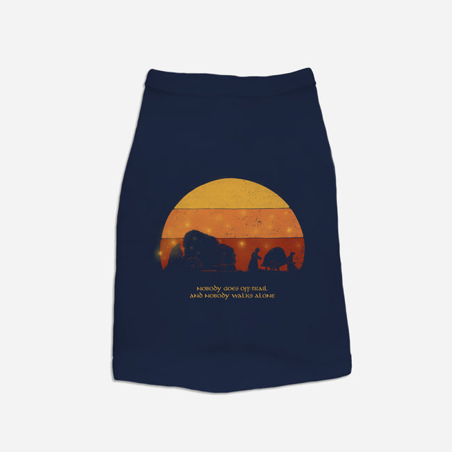 Nobody Walks Alone-cat basic pet tank-zawitees