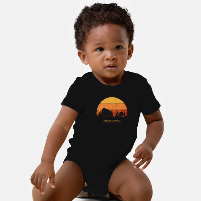 Nobody Walks Alone-baby basic onesie-zawitees