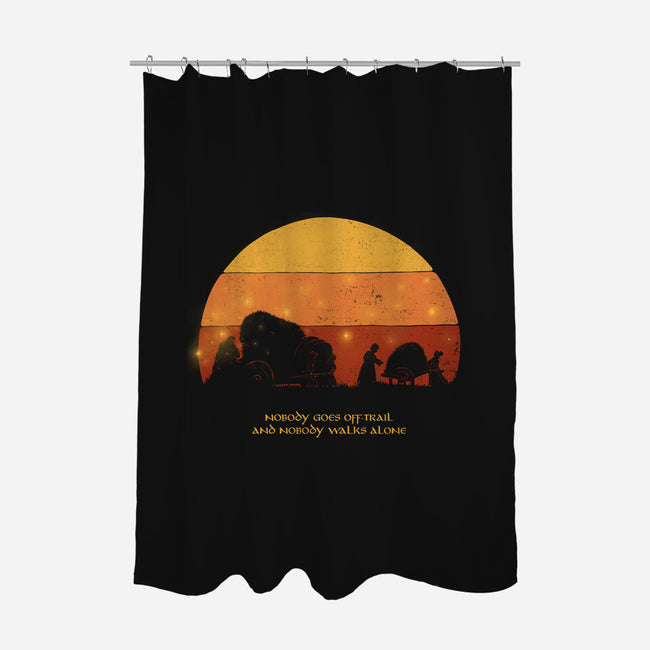 Nobody Walks Alone-none polyester shower curtain-zawitees