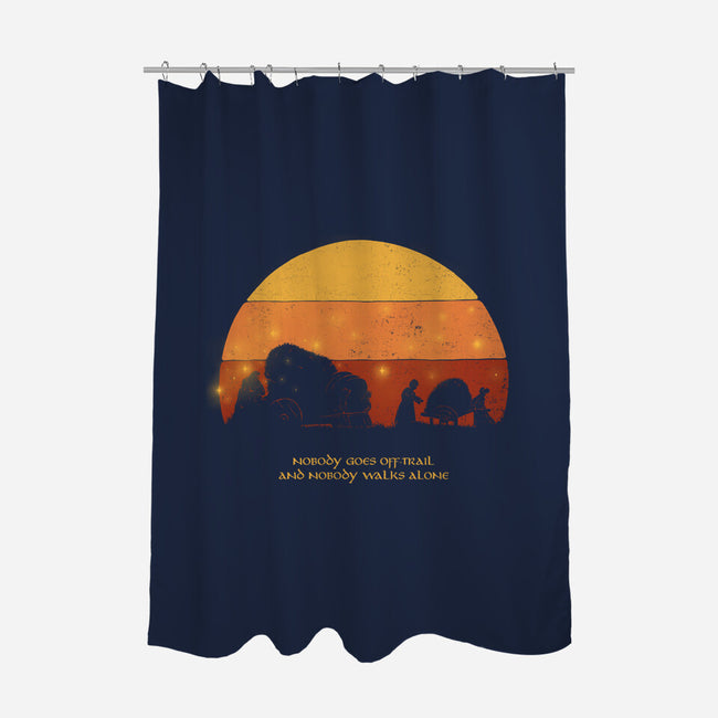 Nobody Walks Alone-none polyester shower curtain-zawitees
