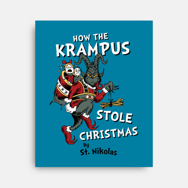 How The Krampus Stole Christmas-none stretched canvas-Nemons