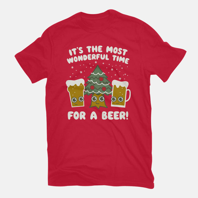 Most Wonderful Time-womens fitted tee-Weird & Punderful