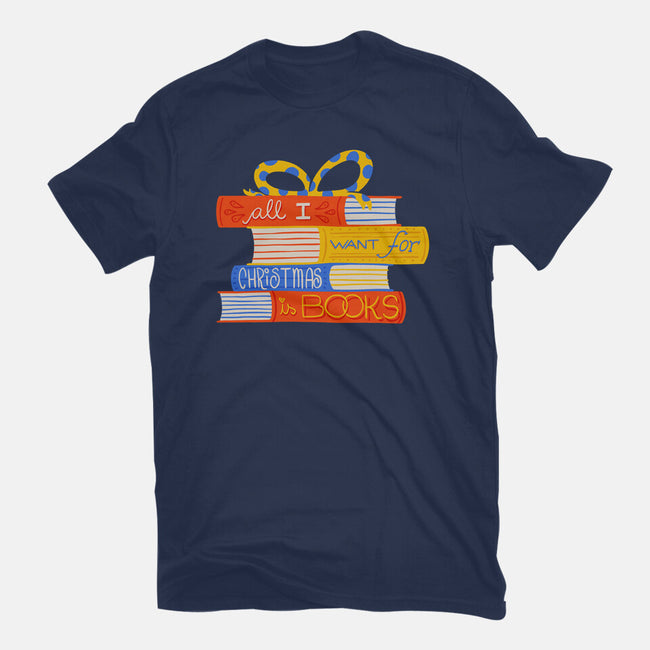 All I Want For Christmas Is Books-womens basic tee-zawitees