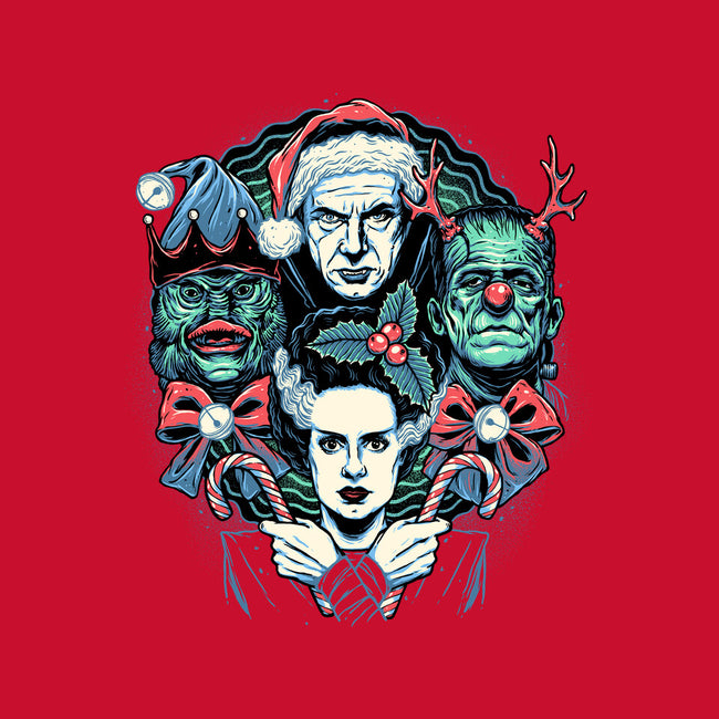 Christmas Monsters-none stretched canvas-momma_gorilla