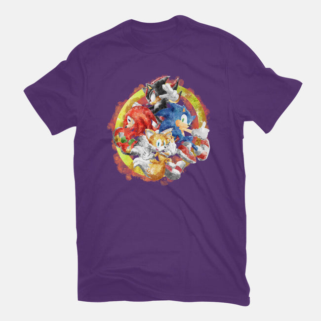 Sonic Squad Splash-womens basic tee-nickzzarto