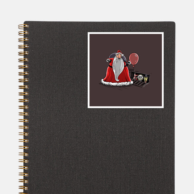 We All Float Down Here Santa-none glossy sticker-zascanauta